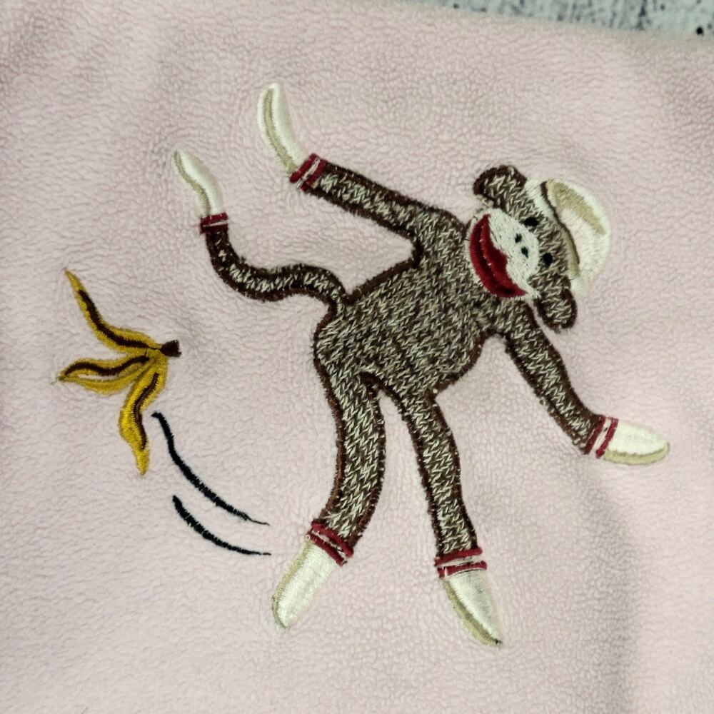 Nick & Nora Vintage Pajama Bottoms Pink Sock Monkey Size XL - Picture 6 of 7